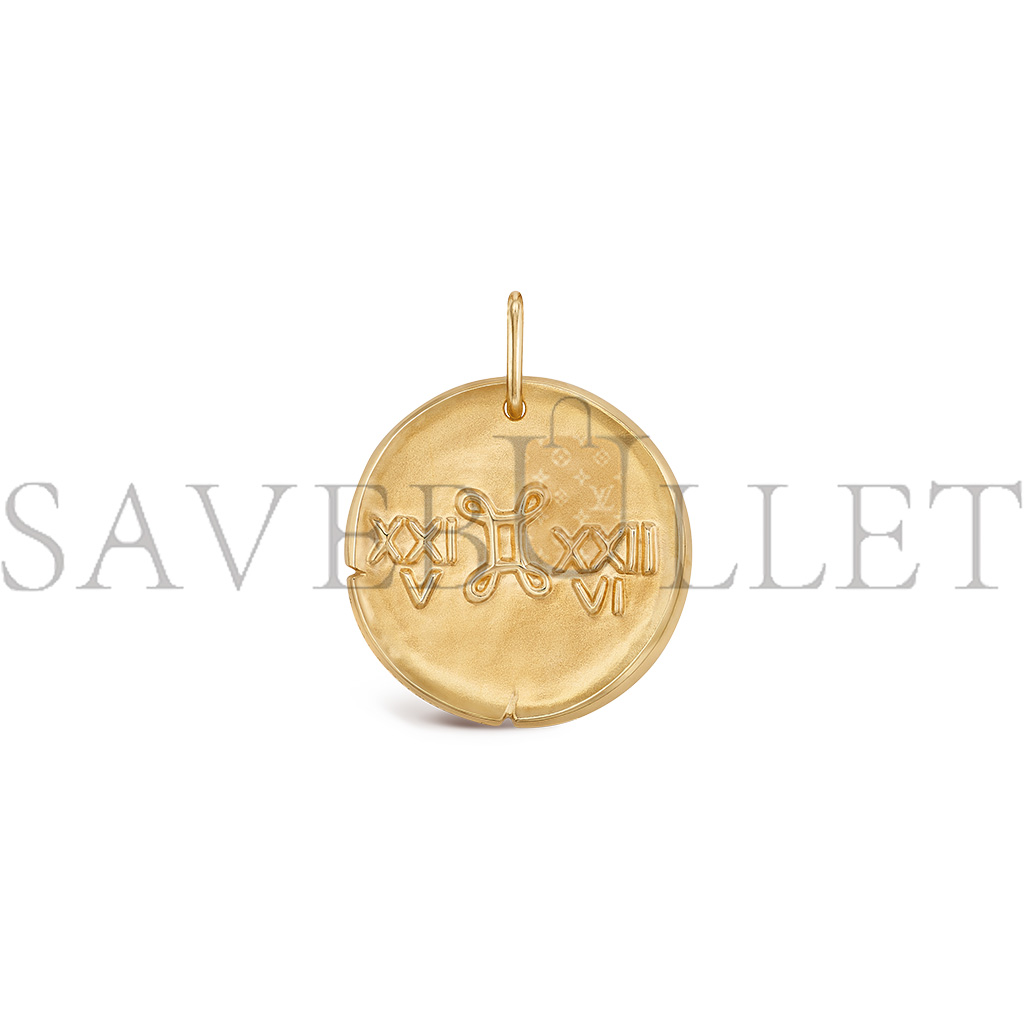 V*N CL*F arpels zodiaque medal geminorum (gemini) - yellow gold vcarp7sv00